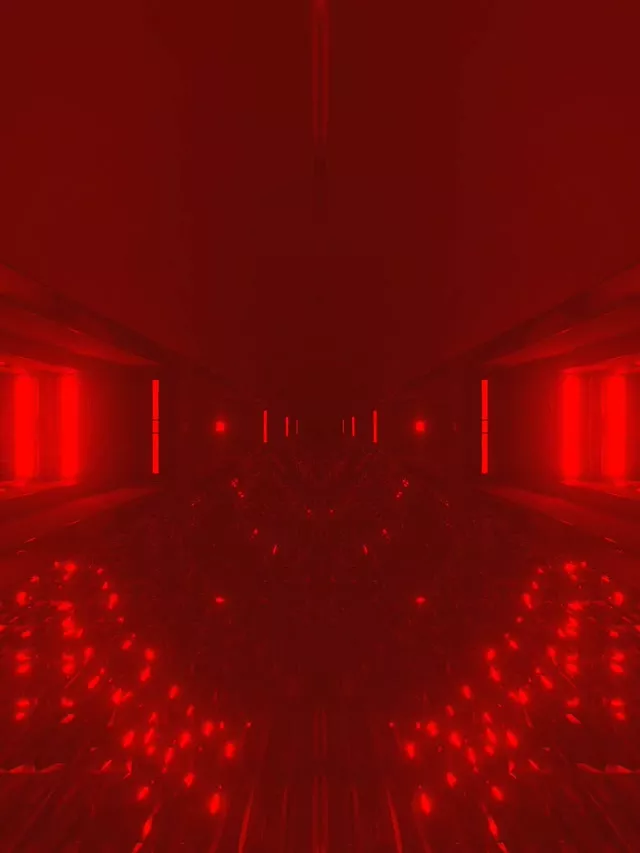 Red Neon Tunnel Vj Loop 60fps Screensaver 3:4 iPad Portrait Glowing Burst