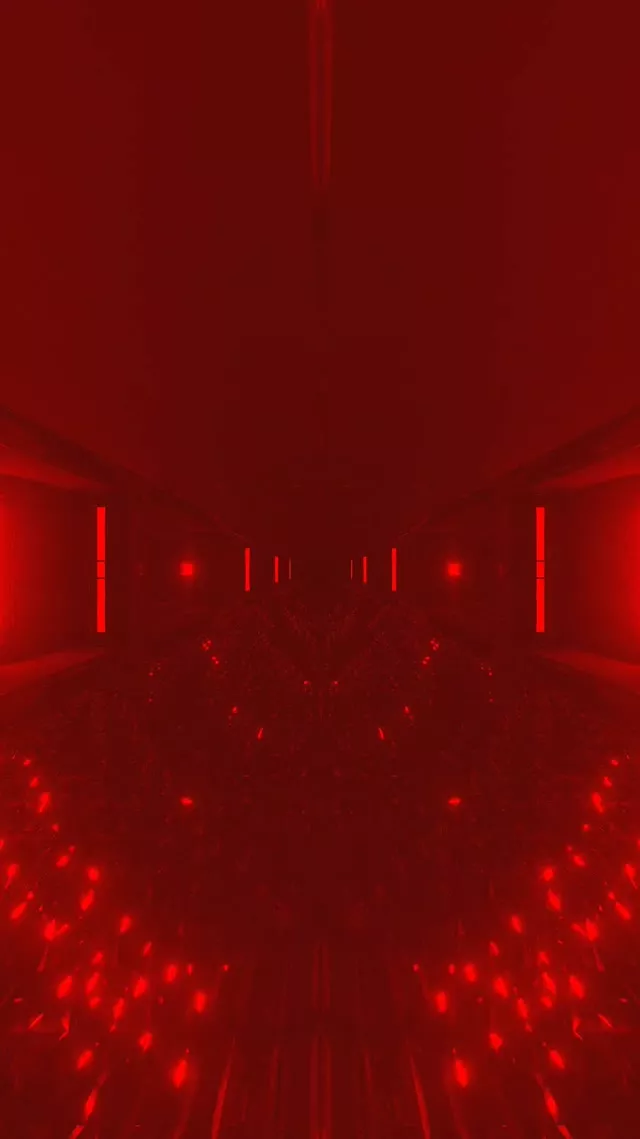 Červený Neon Tunel VJLoops 9:16 Reels 60fps Spořič obrazovky Svítící Koridor