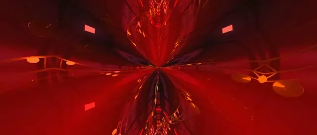 Red Neon Tunnel Vortex Burst 21:9 Ultrawide 60fps VJ Loop Screensaver