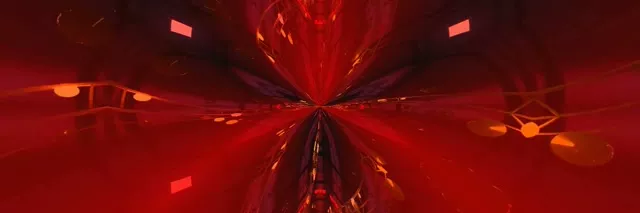 Red Neon Tunnel Vortex Loop 3:1 Triple Wide 60fps Screensaver VJ Animation