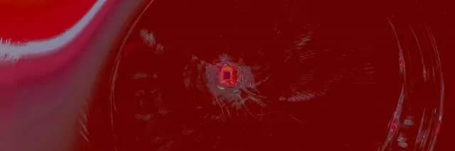 Terowongan Neon Merah Vortex Vj Loop 3:1 Triple Wide 60fps Screensaver