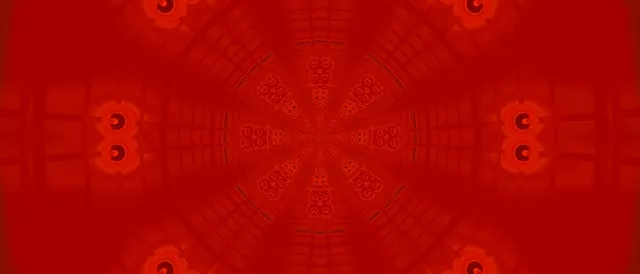 Red Neon Tunnel Octagon Vortex Vj Loop 21:9 Ultrawide 60fps Screensaver
