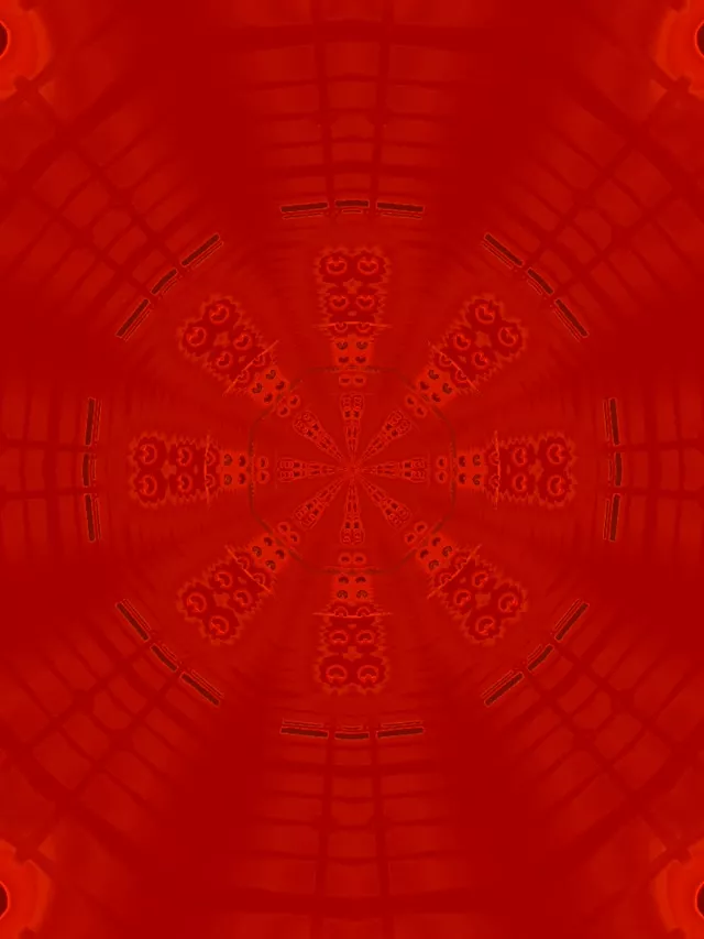 Túnel Neón Rojo Rejilla Octagonal VJ Loop 3:4 iPad Vertical 60fps Protector de Pantalla