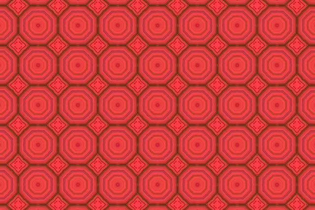 Punane Kaheksanurk Neon Tunnel Ekraanisäästja 3:2 Surface 60fps VJLoops