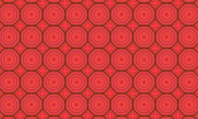 Rød Åttekant Neon Tunnel Skjermbeskytter 5:3 Bred 60fps VJ Loop PC