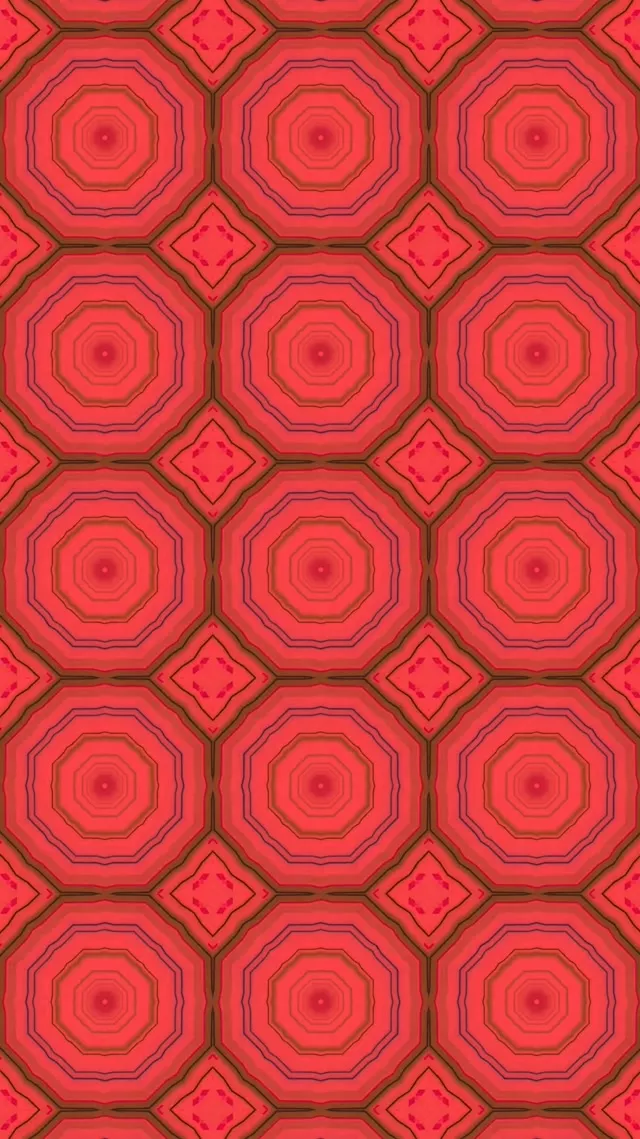 빨간색 팔각형 네온 터널 화면보호기 60fps 9:16 릴스 VJ Loop