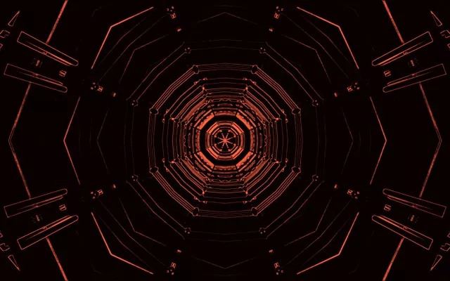 Crveni Oktagon Neon Tunel VJLoops 60fps 16:10 MacBook Čuvar Ekrana