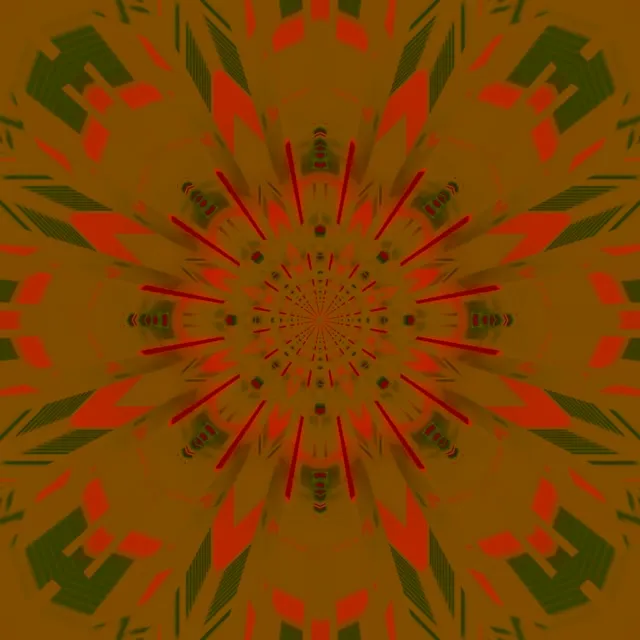 Neon Tunnel Kaleidoscope Burst VJ Loop 1:1 Square 60fps Screensaver