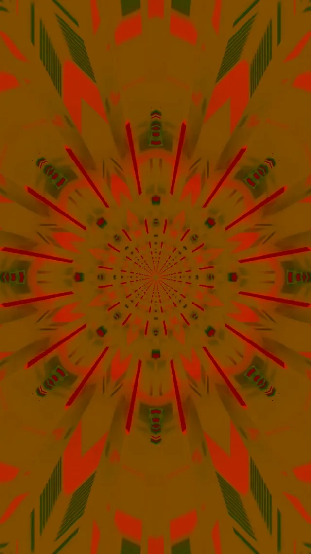 Neon Tunnel Kaleidoscope Burst VJ Loop 9:16 Reels 60fps Screensaver