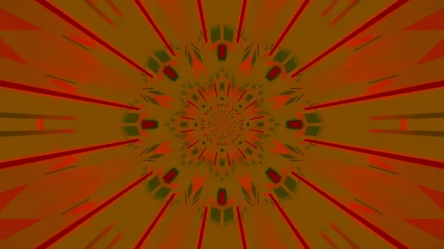 Red Orange Neon Tunnel Kaleidoscope 4K UHD 60fps screensaver VJLoops