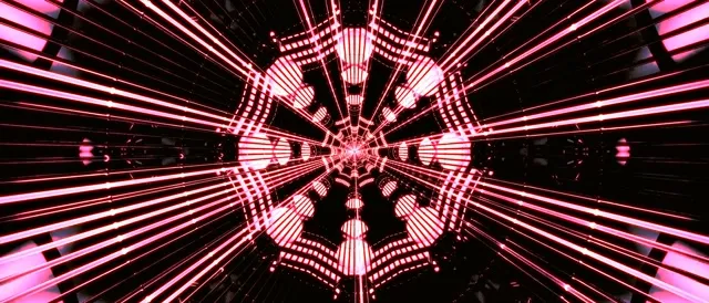 Neon Tunnel Octagon Grid Vj Loop 21:9 Ultrawide 60fps Screensaver