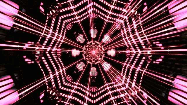 Red Pink Cyber Tunnel Screensaver PC 4K UHD 60fps Vj Visual