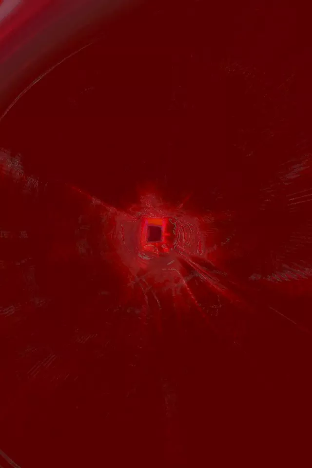 Red pulsating cube neon tunnel 9:16 screensaver 60fps vj loop