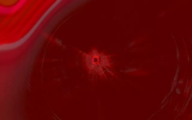 Red Pulsating Neon Tunnel 16:10 MacBook 60fps VJ Loop Screensaver
