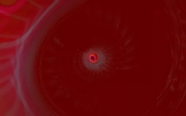 Red Pulsating Neon Tunnel 16:10 MacBook 60fps VJ Loop Screensaver