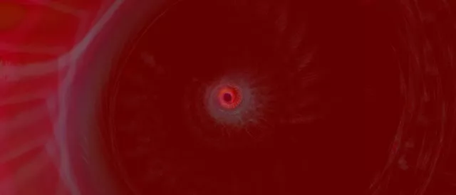 Red Pulsating Neon Tunnel 21:9 Ultrawide 60fps VJ Loop Screensaver