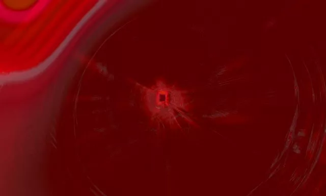 Red Pulsating Neon Tunnel VJ Loop 5:3 Wide 60fps Screensaver