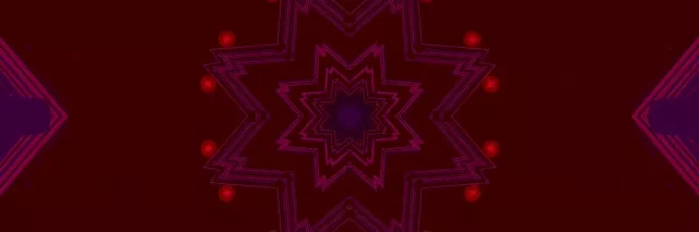 Neon Tunnel Rød Stjerne Kaleidoskop VJLoops 3:1 Triple Wide 60fps Pauseskærm