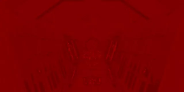 Červená Lebka Neonový Tunel VJ Loop 2:1 Univisium 60fps Spořič