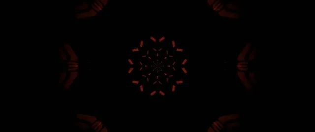 Crimson Snowflake Fractal Neon Tunnel Vj Loop 2.39:1 Cinemascope 60fps Screensaver