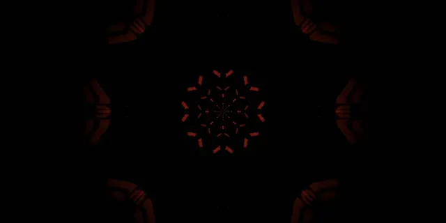 Красная Снежинка Неоновый Туннель Vj Loop 2:1 Univisium 60fps Заставка