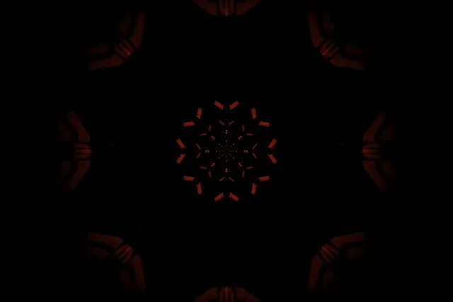 Vj loop Neon Tunel Crvena Pahuljica Fraktal 3:2 surface 60fps screensaver