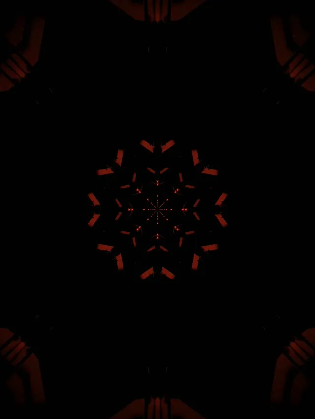 Rooi Sneeuflokkie Neon Tonnel VJ Loop 3:4 iPad Portret 60fps Skermbewaarder