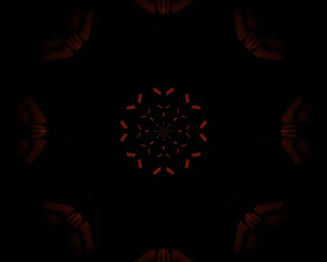 Czerwona Śnieżynka Neonowy Tunel Vj Loop 5:4 industrial 60fps Wygaszacz