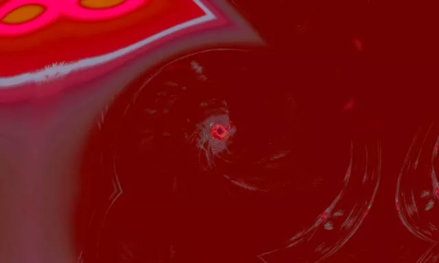 Red Spiral Neon Tunnel VJ Loop 5:3 Wide 60fps Screensaver