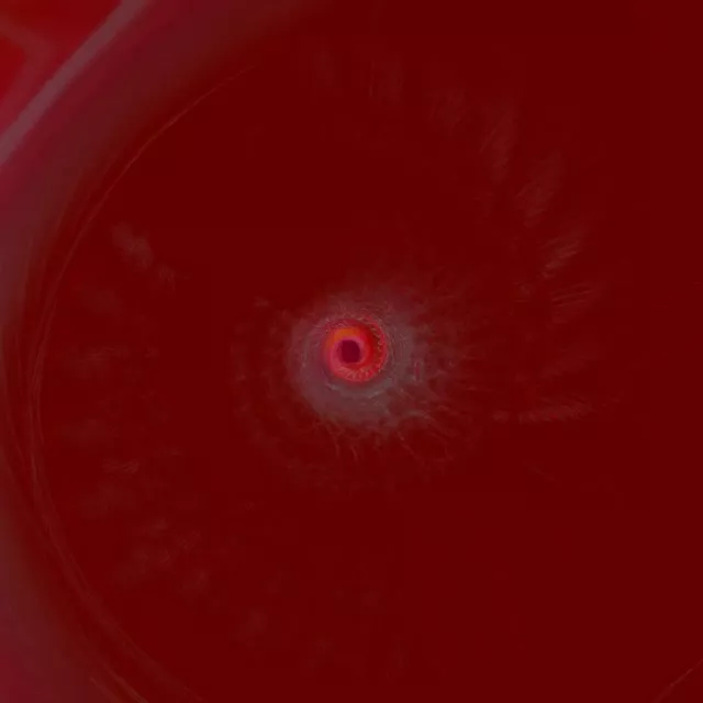 Red Spiraling Neon Tunnel | 1:1 Square 60fps Screensaver VJ Loop