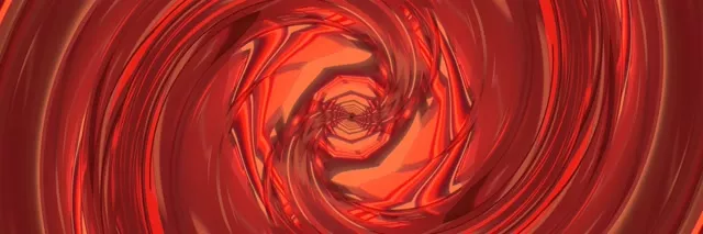 Roter Wirbelnder Neon Tunnel 3:1 Triple Wide 60fps Bildschirmschoner VJ Loop