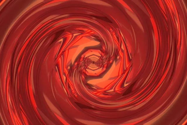 Червоний Завиток Неонова Тунель 3:2 Surface 60fps Заставка VJLoops