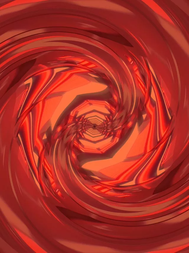 Raudonas Sūkuriuojantis Neono Tunelis Sūkurys VJLoops 3:4 iPad Portretas 60fps Ekrano Užsklanda