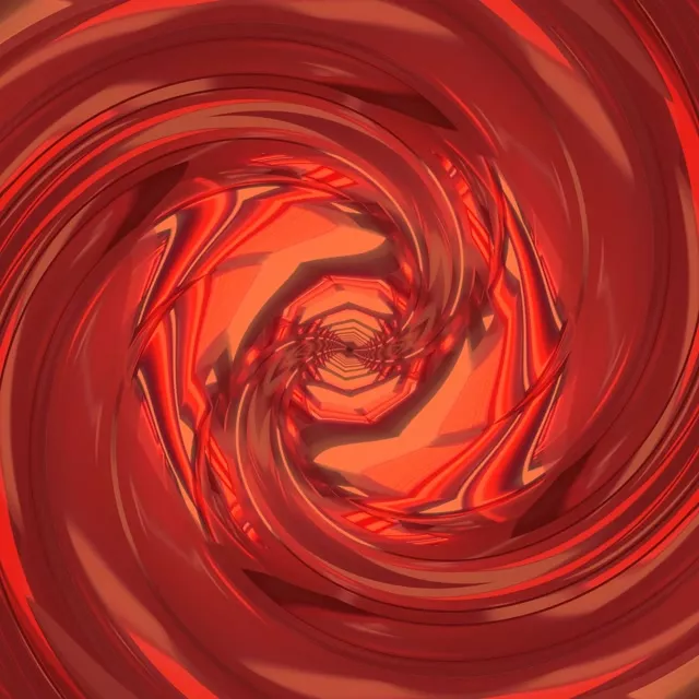 Red Swirling Neon Tunnel Vortex Screensaver Vj Loop 1:1 Square 60fps