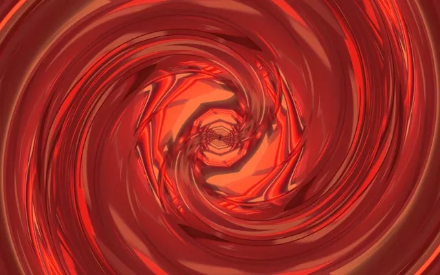 Red Swirling Neon Tunnel Vortex VJ Loop 60fps 16:10 MacBook Screensaver