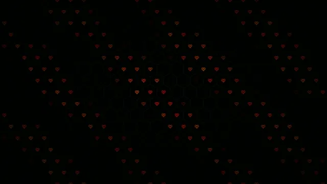 Romantic falling red hearts 4K UHD widescreen background loop