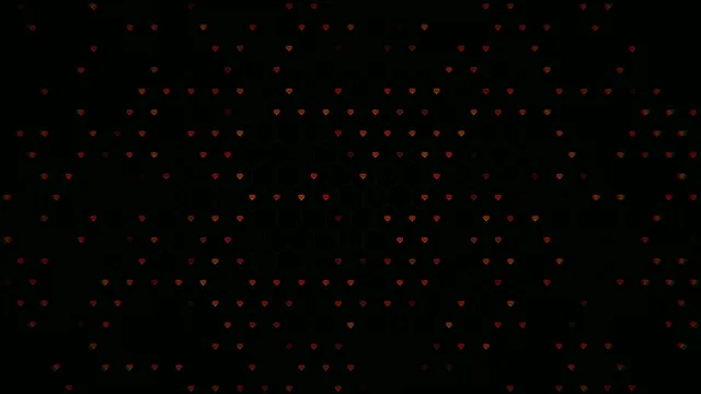 Romantic floating red hearts 4K UHD widescreen background loop