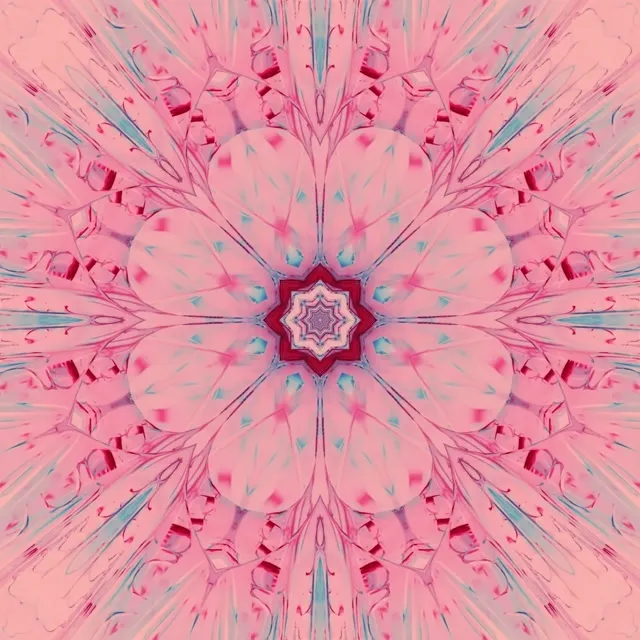 Neon Tunnel Pink Mandala Kaleidoscope Vj Loop 1:1 Square 60fps Screensaver