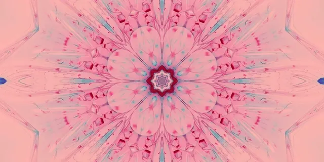 Neon Tunnel Pink Kaleidoscope Mandala Vj Loop 2:1 Univisium 60fps Screensaver
