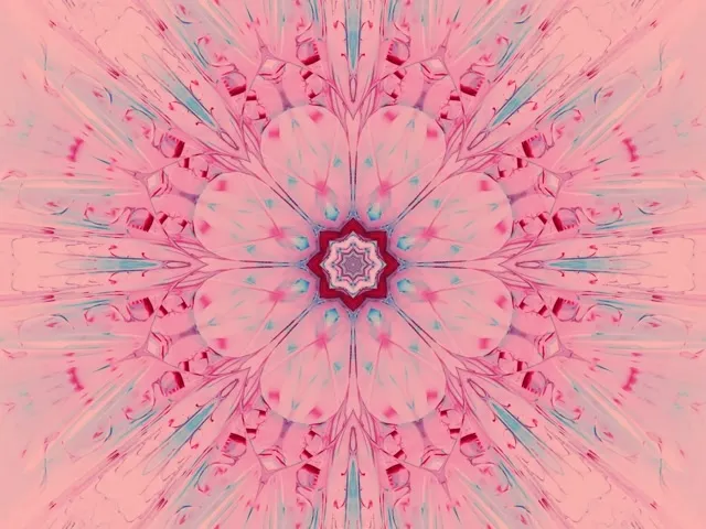 Neon Tunnel Pink Mandala Kaleidoskop VJ Loop 4:3 Classic 60fps Pauseskærm