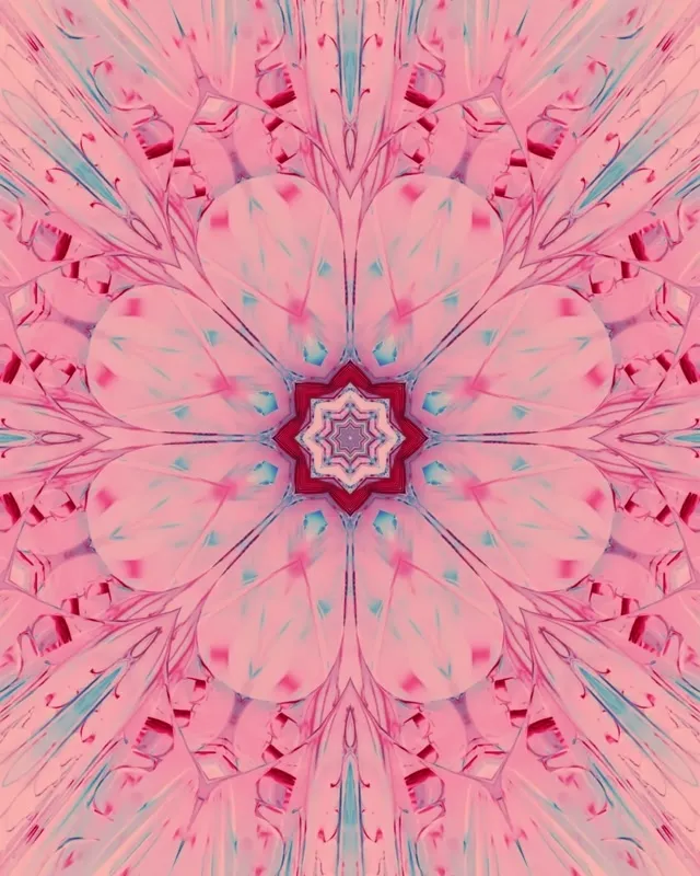 Tunnel Neon Caleidoscopio Mandala Rosa VJLoops 4:5 Instagram 60fps Screensaver