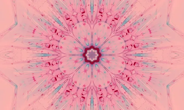 Túnel Neón Florecemento Calidoscopio Rosa 5:3 Ancho 60fps Protector de Pantalla VJLoops