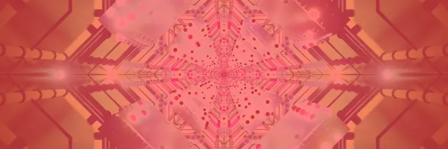 Neon Tunnel Pink Kaleidoscope Star Vj Loop 3:1 Triple Wide 60fps Screensaver