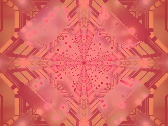 VJLoops Tunnel Neon Caleidoscopio Circuito Rosa 4:3 Classico 60fps Screensaver