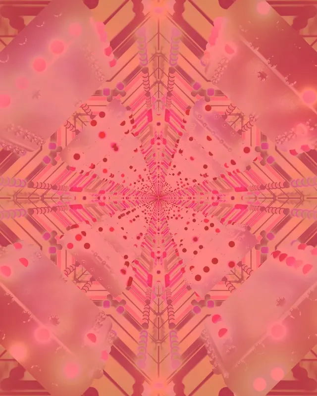 Túnel de Neó Caleidoscopi Rosa VJ Loop 4:5 Instagram 60fps Protector de Pantalla