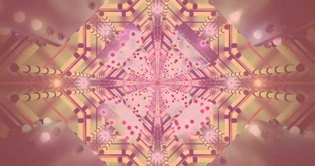 Rose Gold Geometric Tunnel Screensaver 4K UHD 60fps VJ Loop