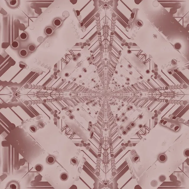 Neon Tunnel Rose Kaleidoscope Grid Vj Loop 1:1 Square 60fps Screensaver