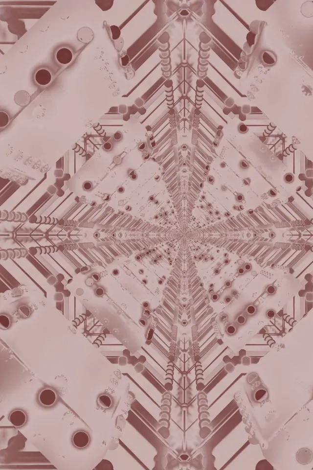 Neon Tunnel Rose Kaleidoscope Vj Loop 2:3 Photo Portrait 60fps Screensaver