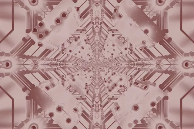 Neon Tunnel Kaleidoscope Grid VJ Loop 3:2 Surface 60fps Screensaver