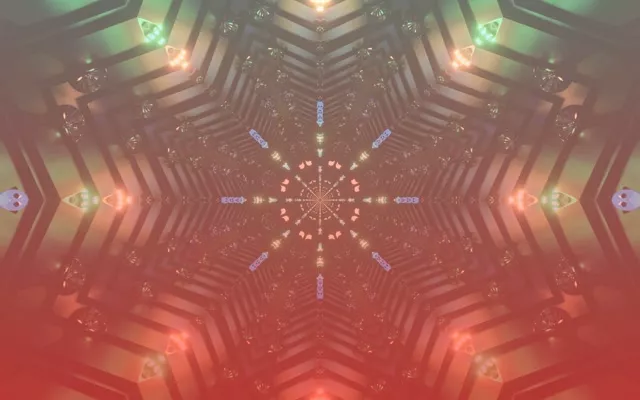 Neon Tunnel Pink Kaleidoskop VJ Loop 16:10 MacBook 60fps Pauseskærm